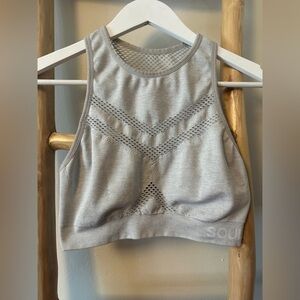 SOULCYCLE RACERBACK SPORTS BRA MEDIUM GREY